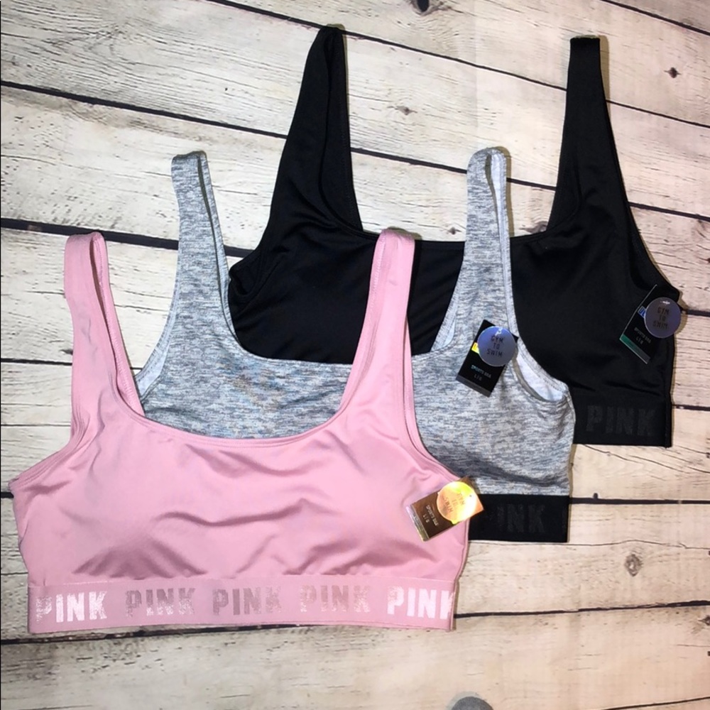 NWT Victoria Secret Sports Bra 3 Pack - Picture 1 of 7